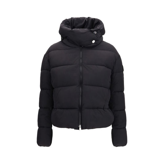 PINKO Black Nylon Full-Length Jacket