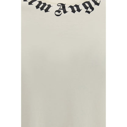 Palm Angels Beige Cotton T-Shirt
