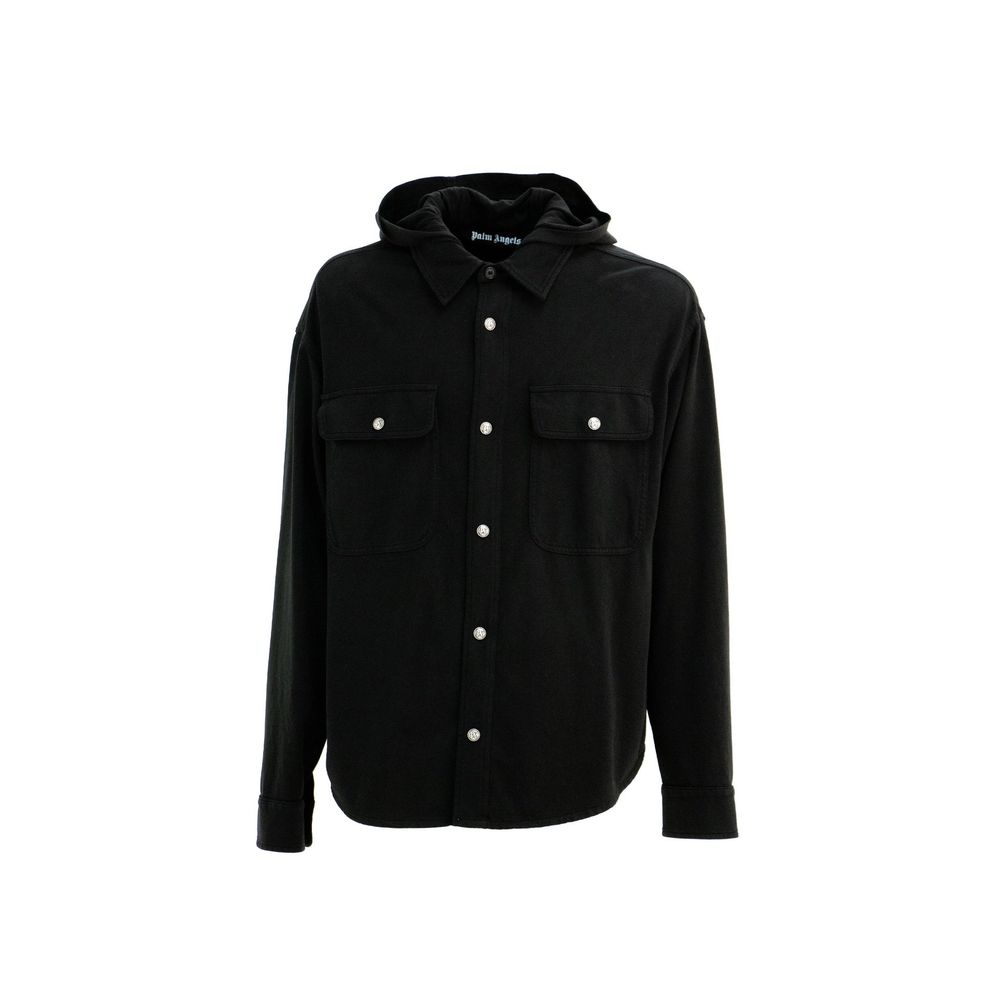 Palm Angels Black Cotton Shell Jacket