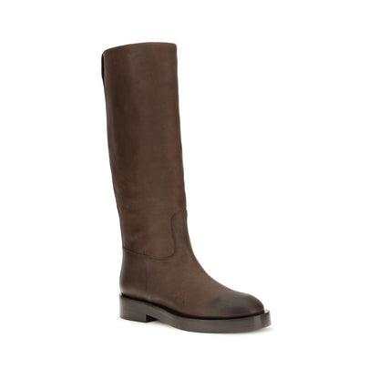 Paris Texas Brown Calf Leather Bos Taurus Ankle Boots