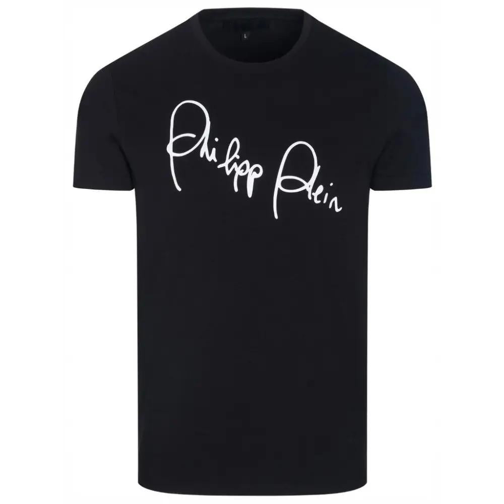 Philipp Plein Black Cotton T-Shirt