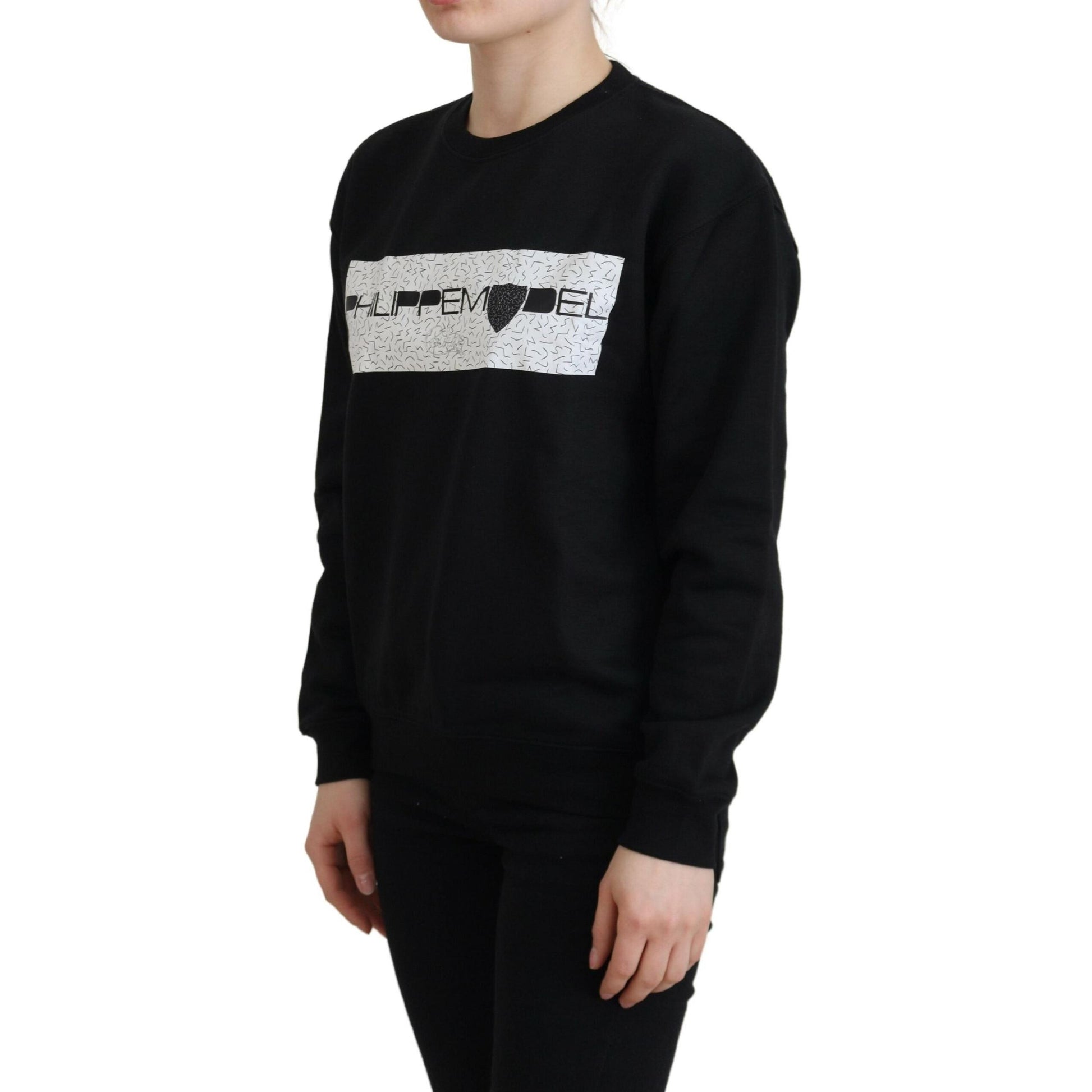 Philippe Model Black Printed Long Sleeves Pullover Sweater