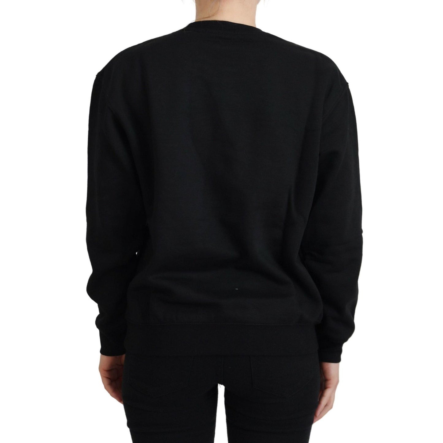 Philippe Model Black Printed Long Sleeves Pullover Sweater