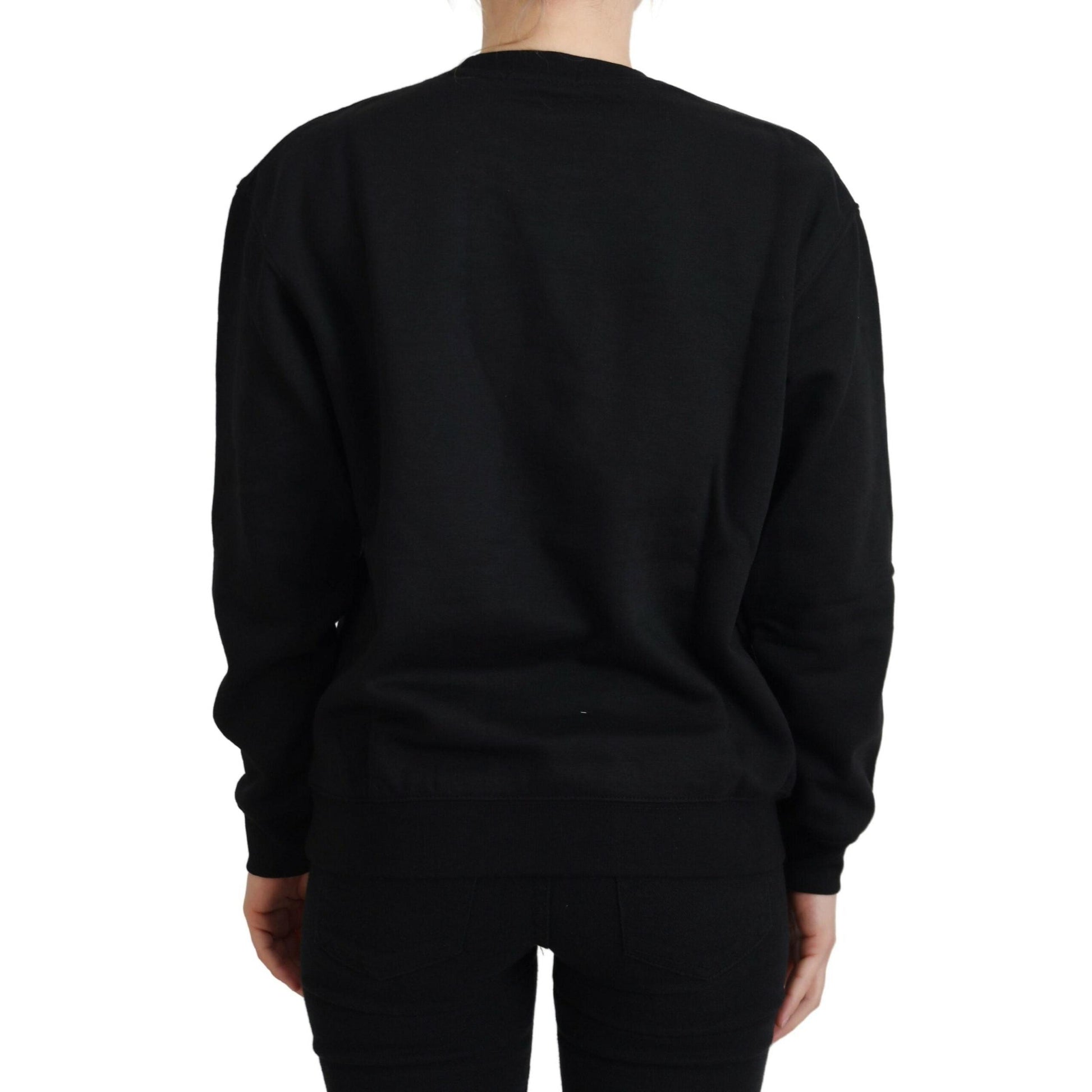 Philippe Model Black Printed Long Sleeves Pullover Sweater