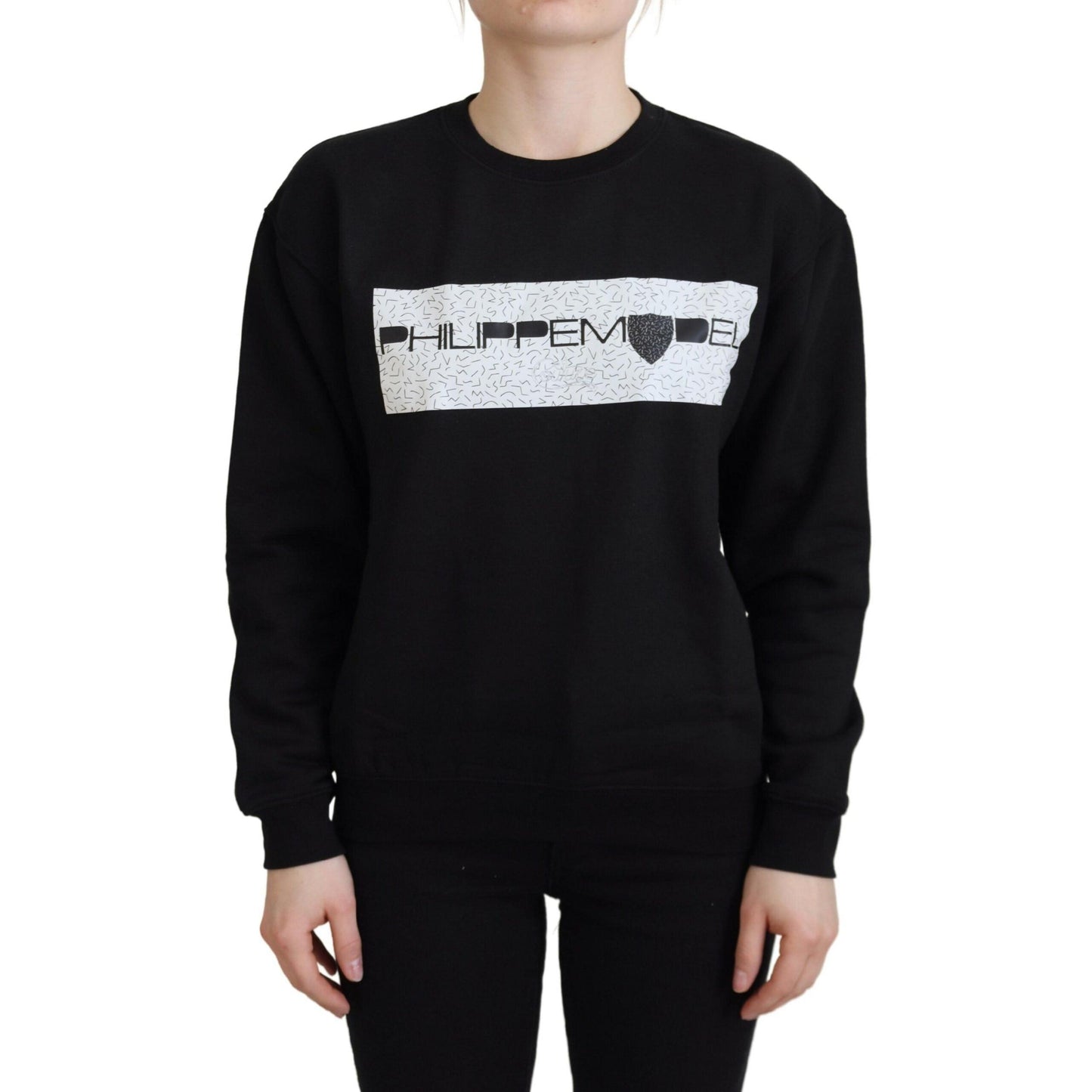 Philippe Model Black Printed Long Sleeves Pullover Sweater