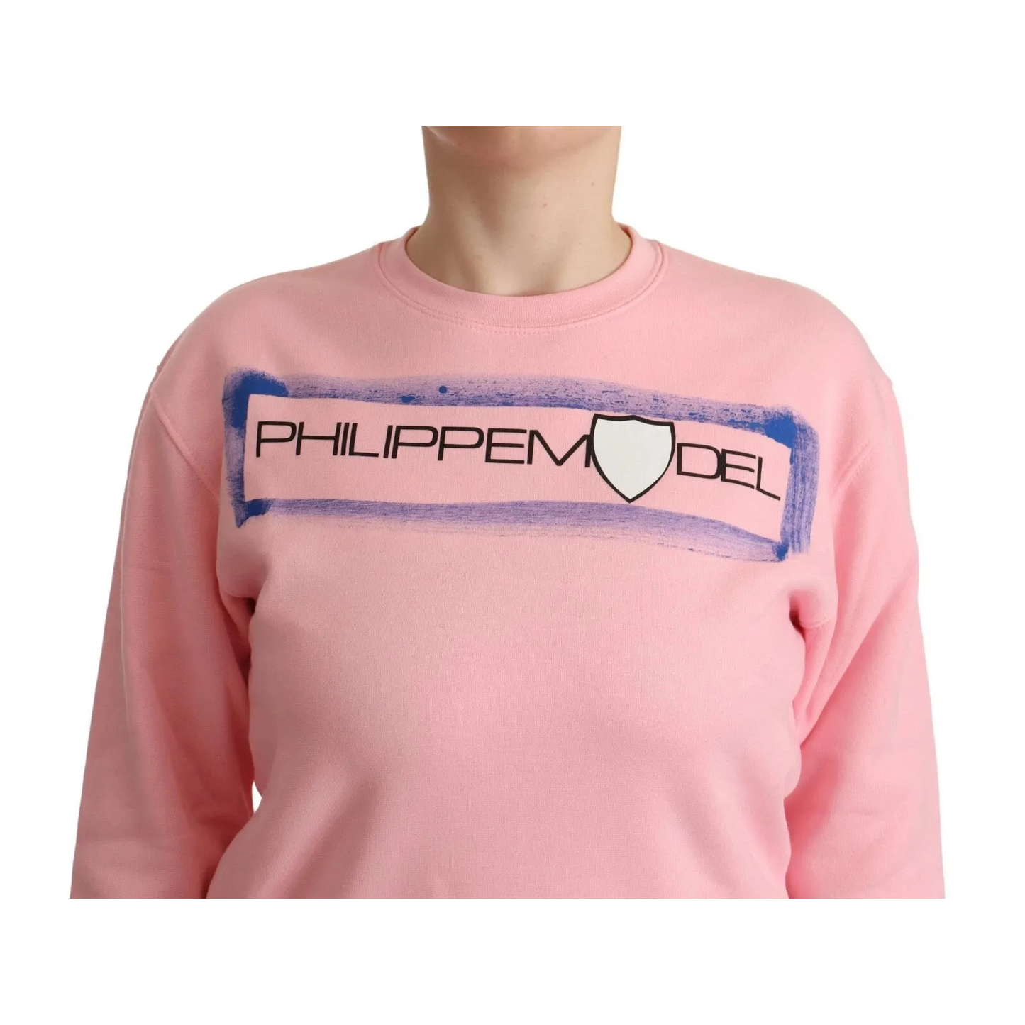 Philippe Model Pink Printed Long Sleeves Pullover Sweater