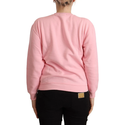 Philippe Model Pink Printed Long Sleeves Pullover Sweater