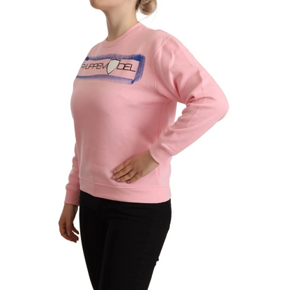 Philippe Model Pink Printed Long Sleeves Pullover Sweater