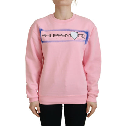 Philippe Model Pink Printed Long Sleeves Pullover Sweater