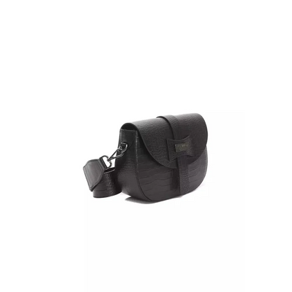 Pompei Donatella Black Leather Women Crossbody