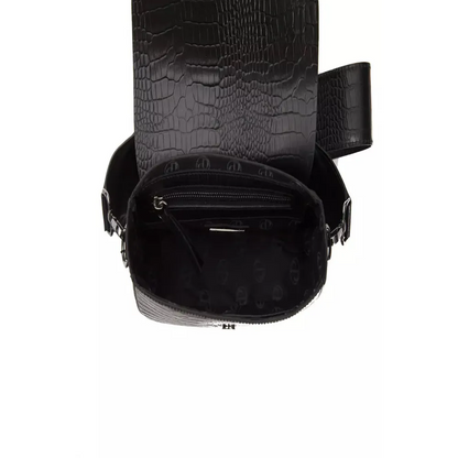 Pompei Donatella Black Leather Women Crossbody