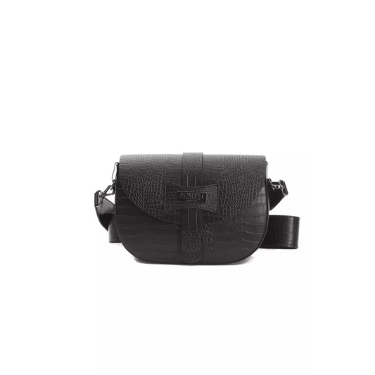 Pompei Donatella Black Leather Women Crossbody