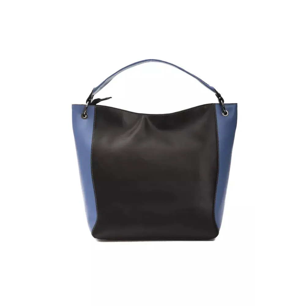 Pompei Donatella Black Leather Women Shoulder Bag