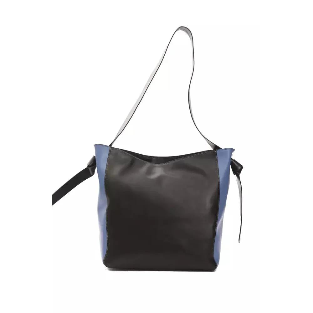 Pompei Donatella Black Leather Women Shoulder Bag