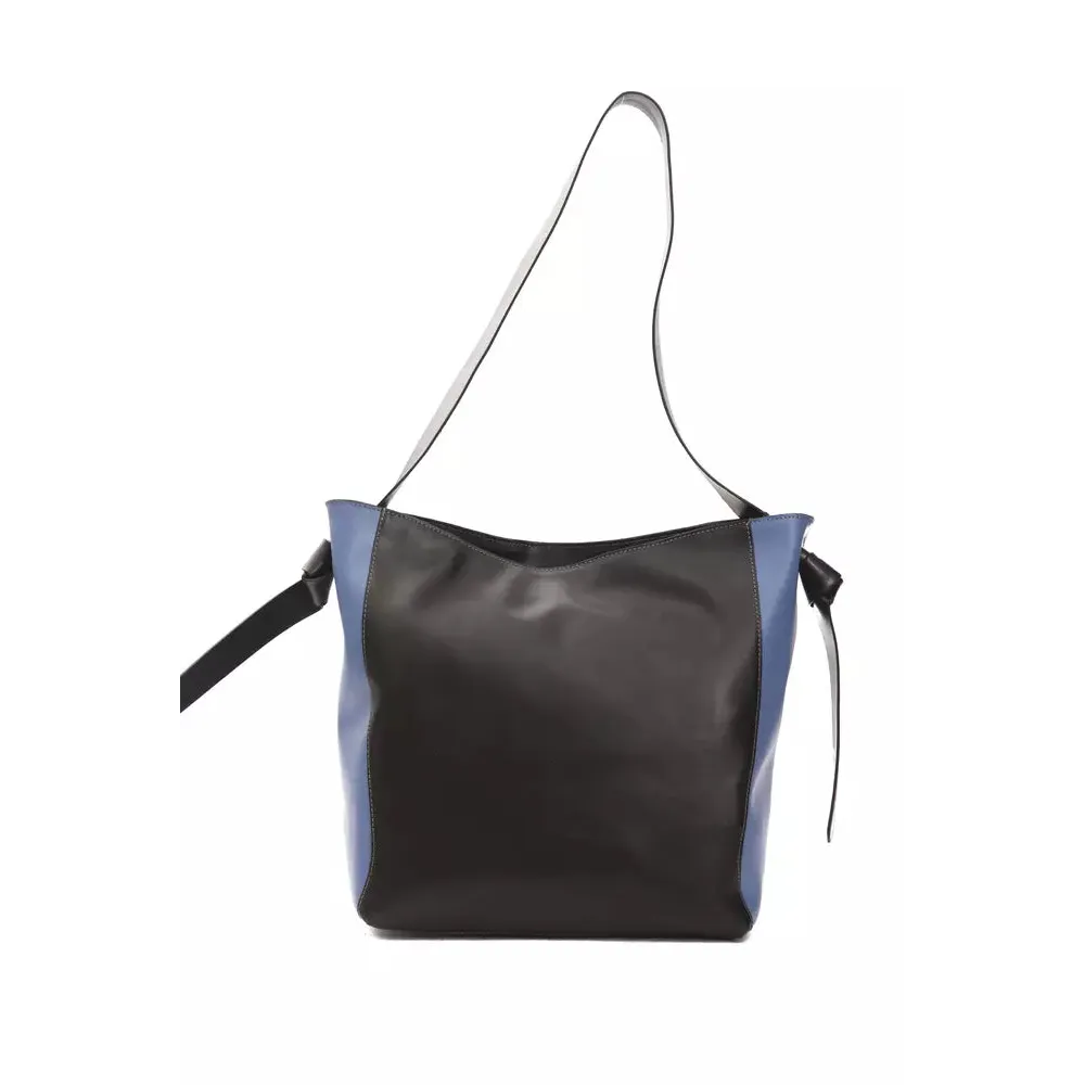 Pompei Donatella Black Leather Women Shoulder Bag