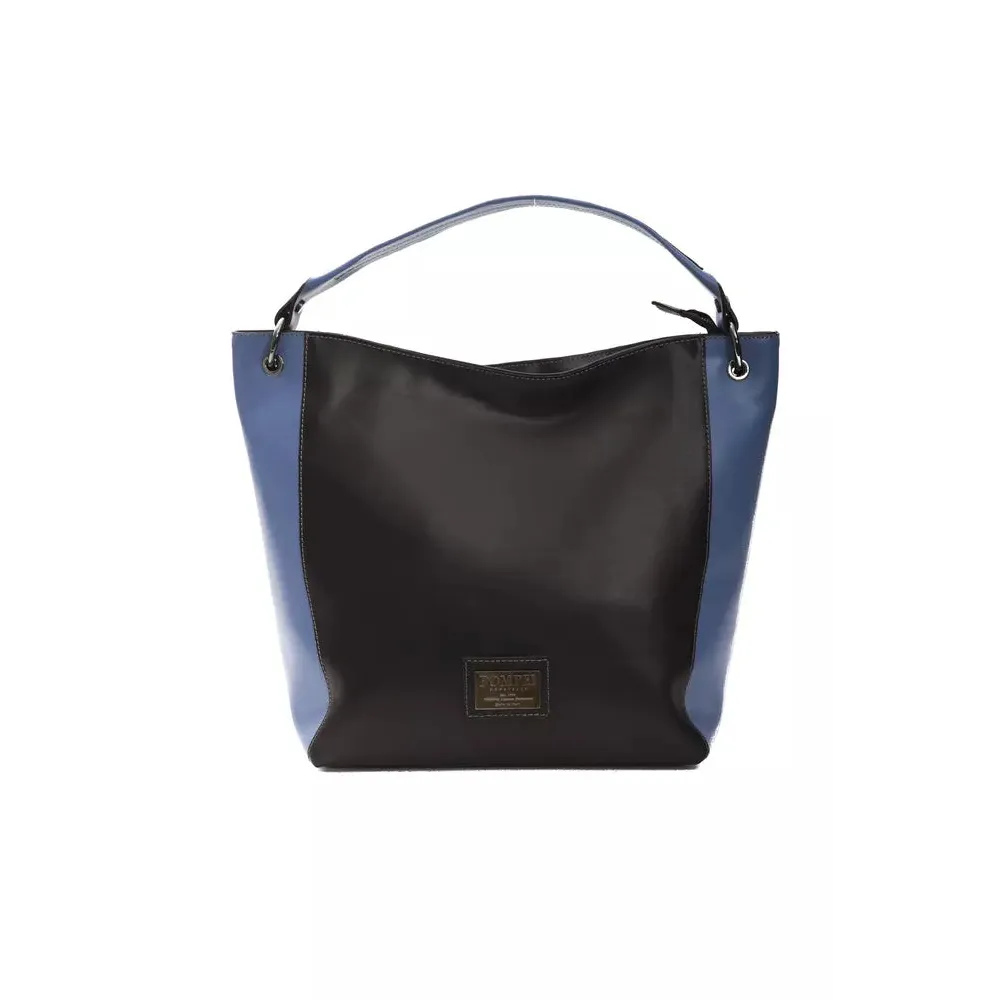 Pompei Donatella Black Leather Women Shoulder Bag