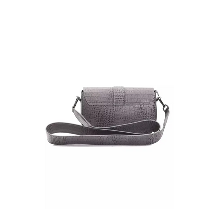 Pompei Donatella Gray Leather Women Crossbody Bag