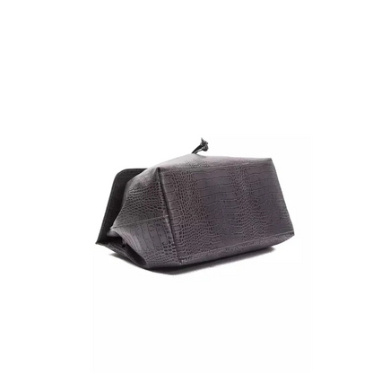 Pompei Donatella Gray Leather Women Shoulder Bag