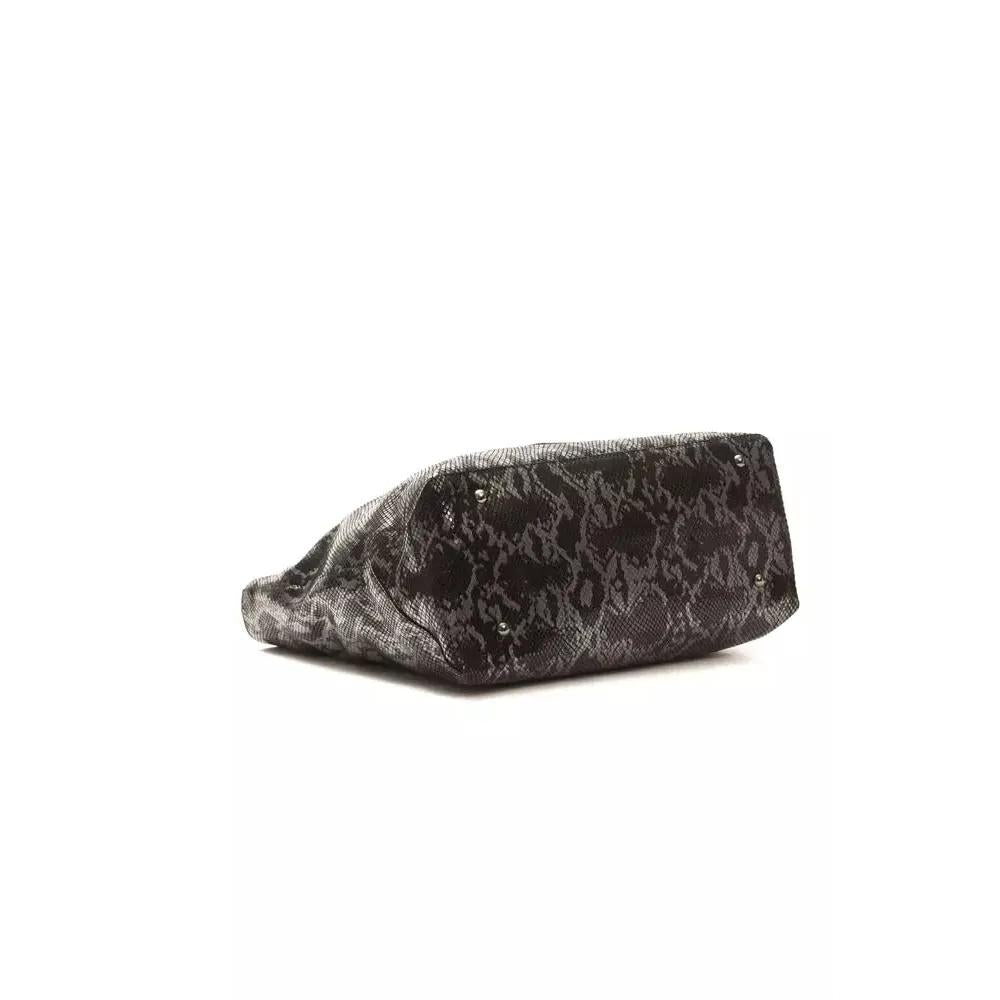 Pompei Donatella Gray Leather Women Shoulder Bag