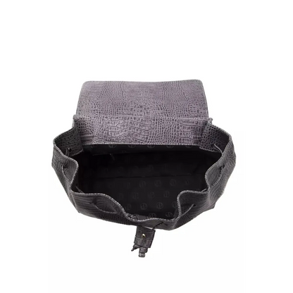 Pompei Donatella Gray Leather Women Shoulder Bag