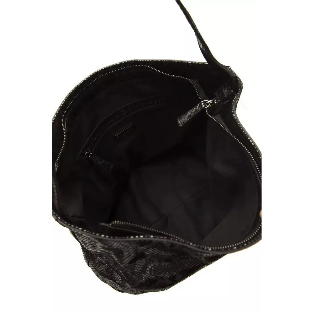 Pompei Donatella Gray Leather Women Shoulder Bag