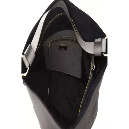 Pompei Donatella Gray Leather Women Shoulder Bag