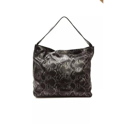 Pompei Donatella Gray Leather Women Shoulder Bag