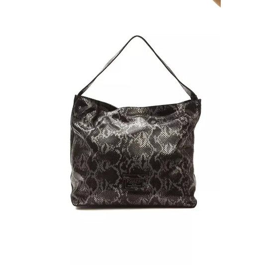 Pompei Donatella Gray Leather Women Shoulder Bag