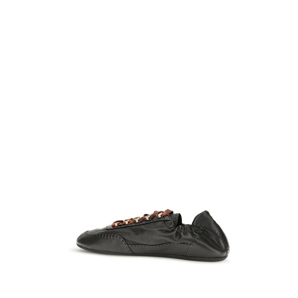 Prada Black Lamb Ovis Aries Aries Athletic Sneakers