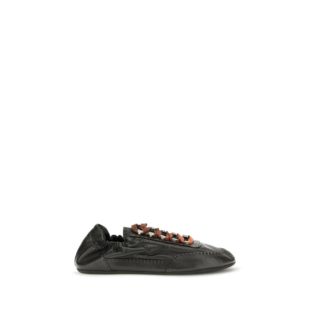 Prada Black Lamb Ovis Aries Aries Athletic Sneakers