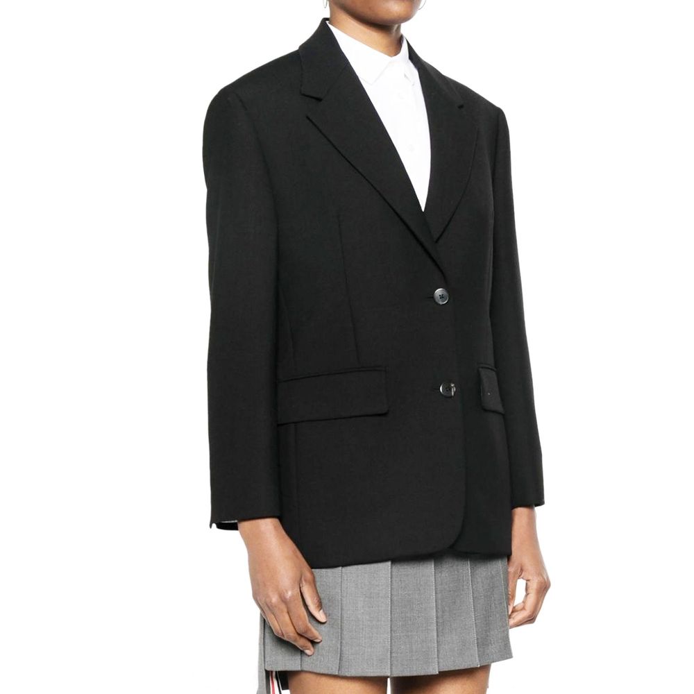 Prada Black Virgin Wool Blazer
