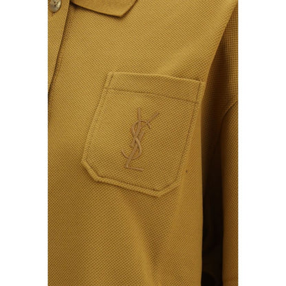 Saint Laurent Bicolor Cotton Polo Shirt