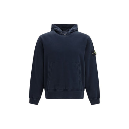 Stone Island Blue Cotton Sweatshirt