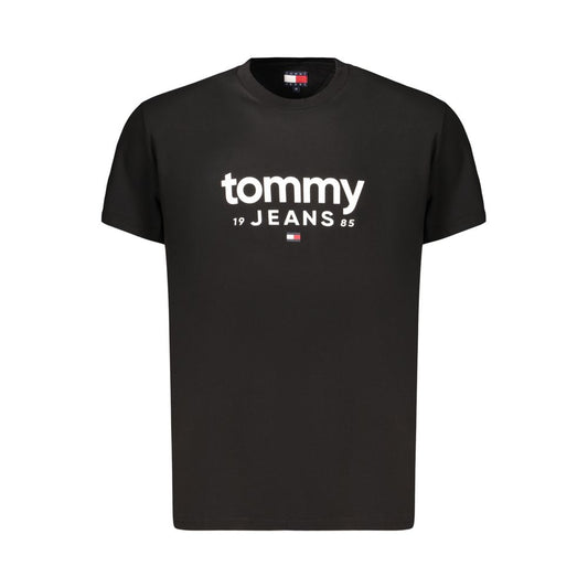 Tommy Hilfiger Black Cotton Mens T-Shirt