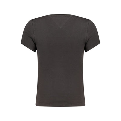 Tommy Hilfiger Black Cotton Women's T-Shirt