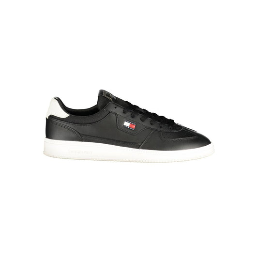 Tommy Hilfiger Black Polyurethane Men's Sneaker