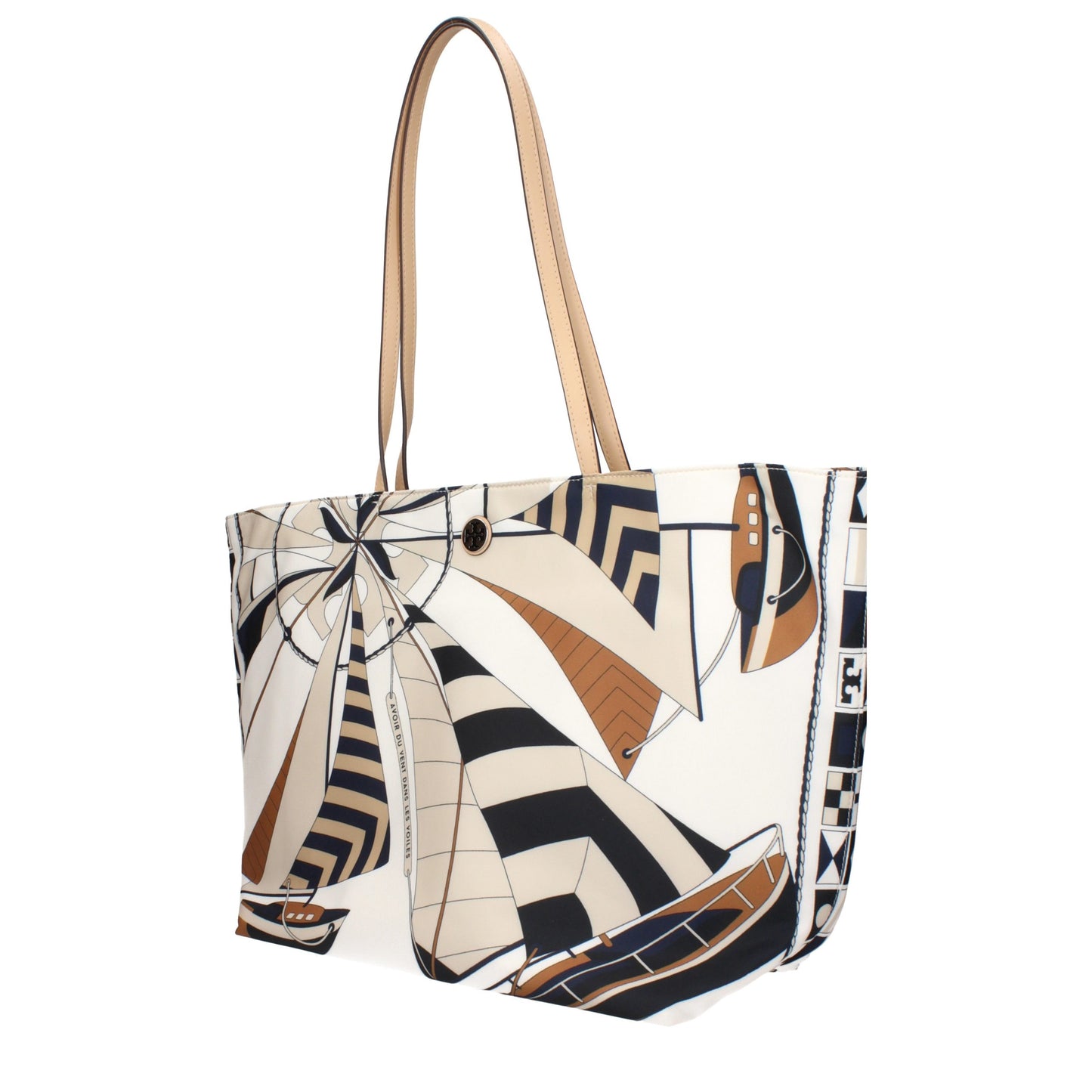 Tory Burch Beige Fabric Crossbody Bag
