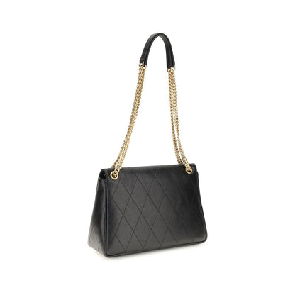 Tory Burch Black Calf Leather Bos Taurus Shoulder Bag