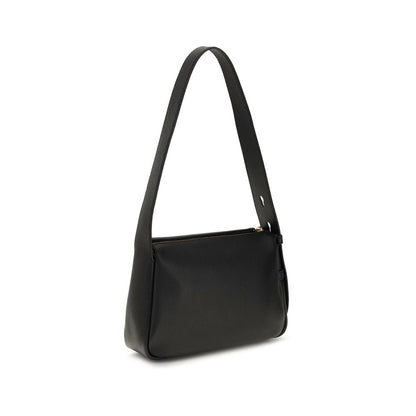 Tory Burch Black Calf Leather Bos Taurus Shoulder Bag
