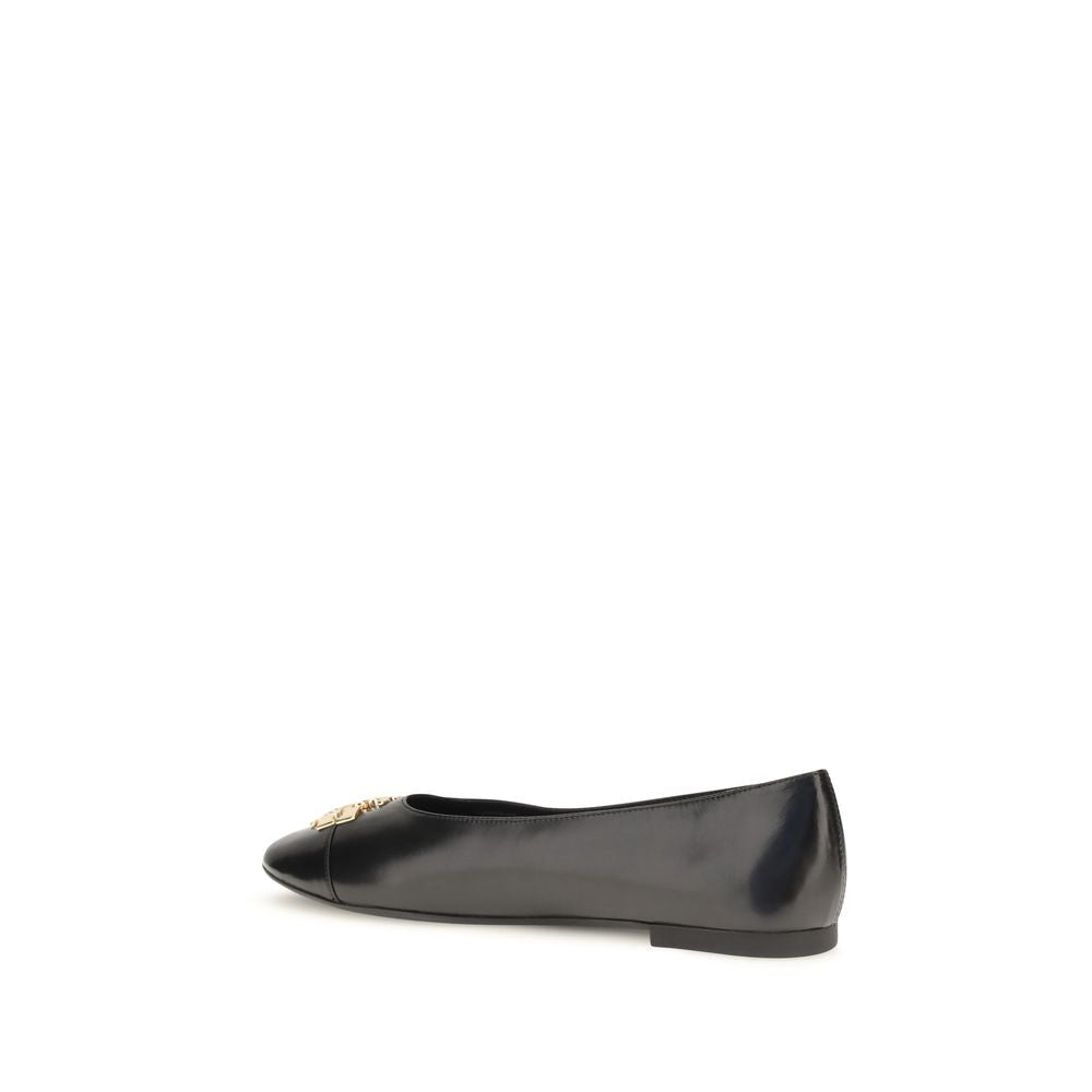 Tory Burch Black Goatskin Ballet Flats
