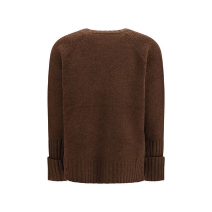 Tory Burch Brown Wool Oves Aries Sweatshirt