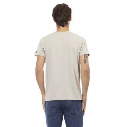 Trussardi Action Beige Cotton Men T-Shirt