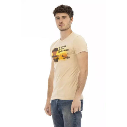 Trussardi Action Beige Cotton Men's T-Shirt