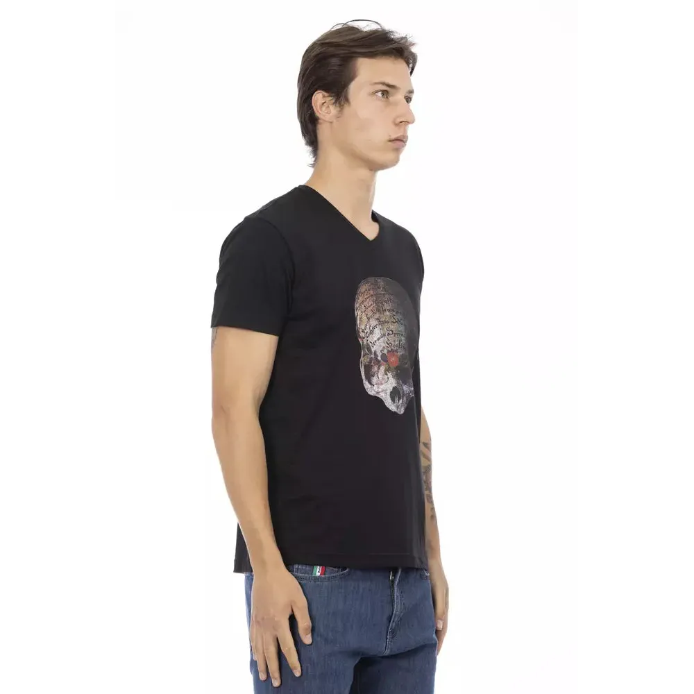 Trussardi Action Black Cotton Men T-Shirt