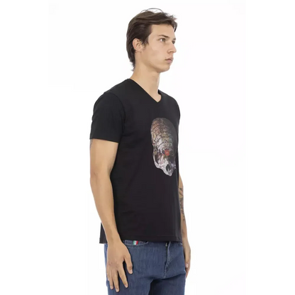 Trussardi Action Black Cotton Men T-Shirt