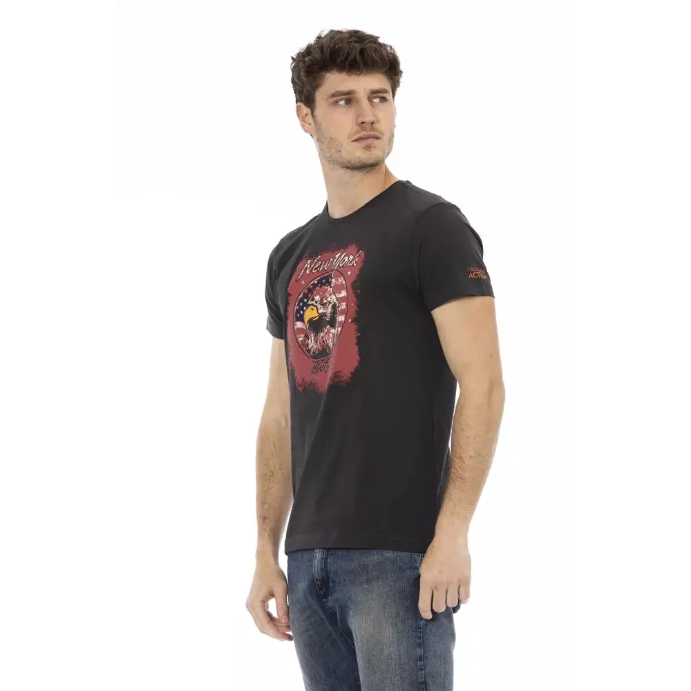 Trussardi Action Black Cotton Men T-Shirt