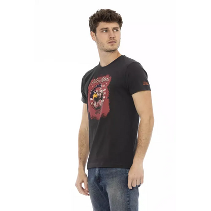 Trussardi Action Black Cotton Men T-Shirt