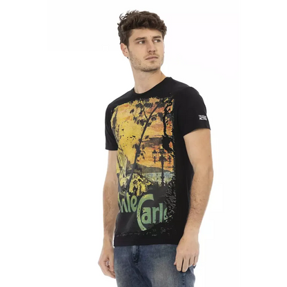 Trussardi Action Black Cotton Men T-Shirt