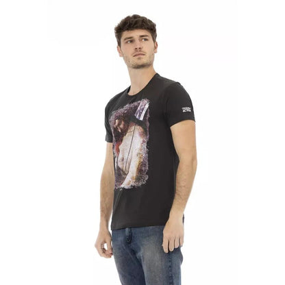 Trussardi Action Black Cotton Men T-Shirt