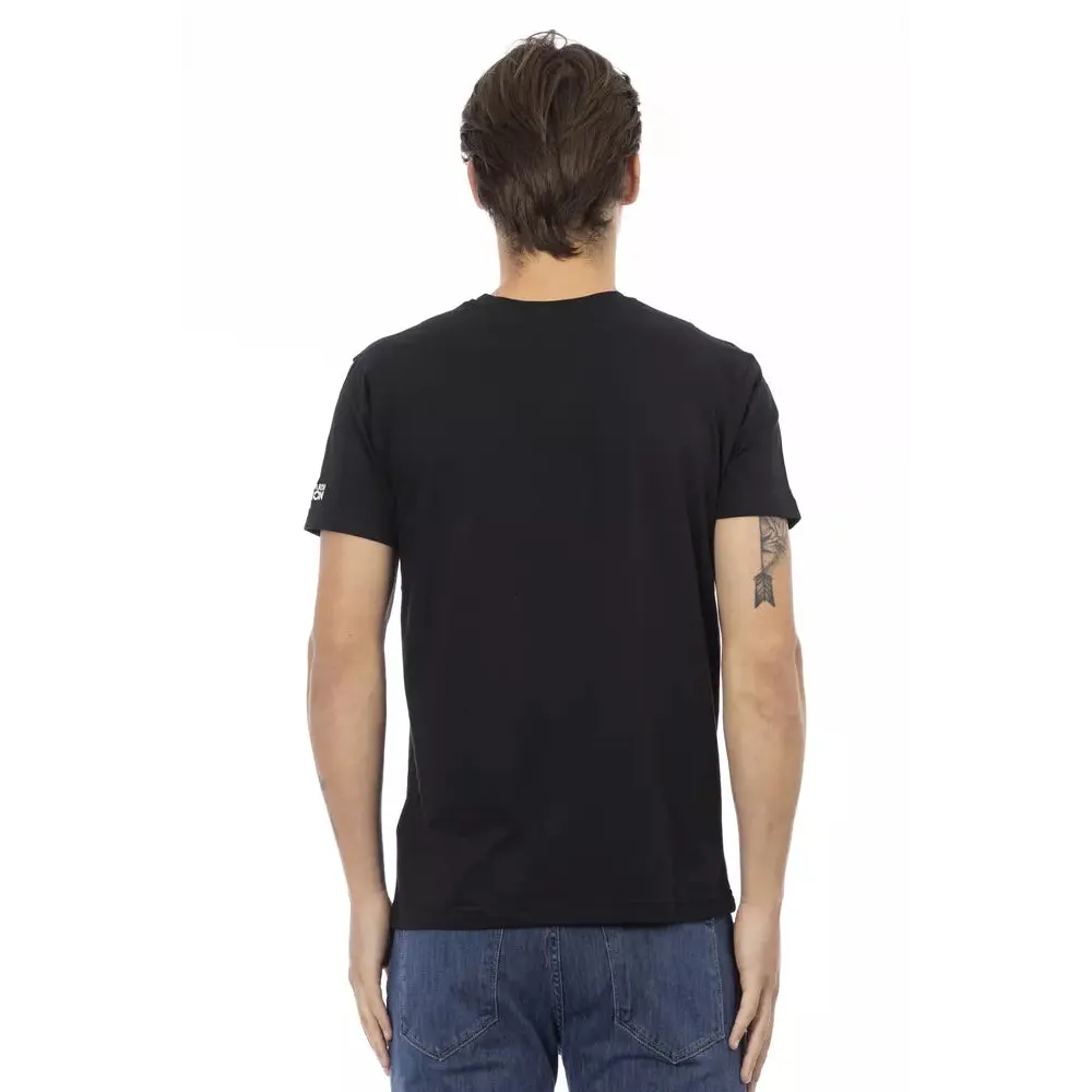 Trussardi Action Black Cotton Men T-Shirt